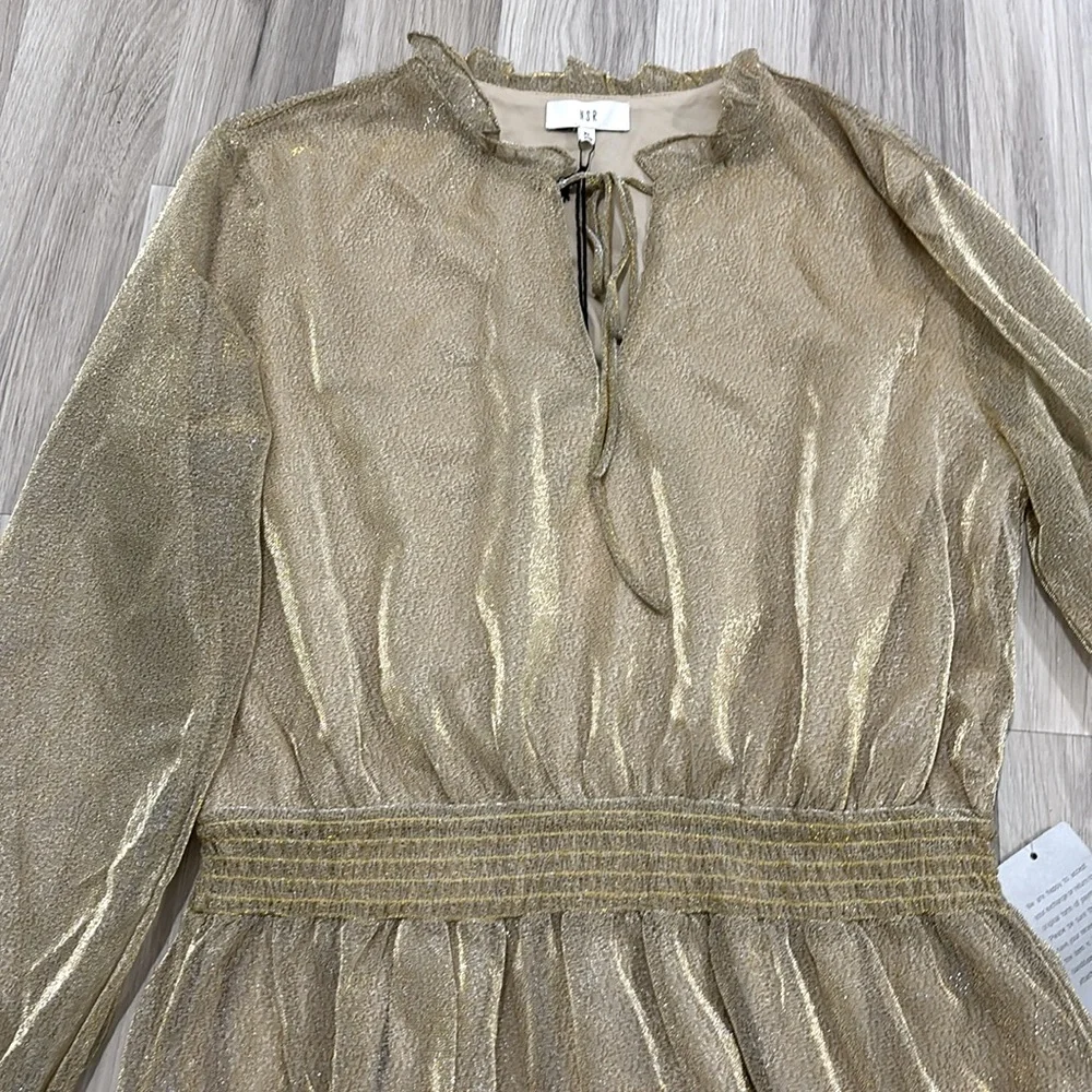 NSR
Emma Floral Print Ruffle Dress In
Tan Dress Size XL NWT - Picture 4 of 11